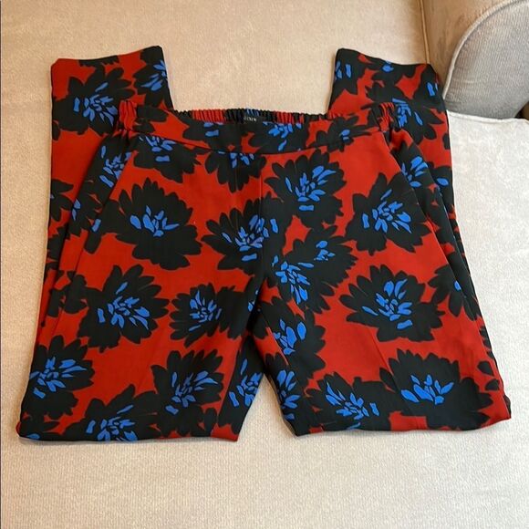J.Crew -with pockets Floral Print Pants - Red and Blue - Picture 1 of 5